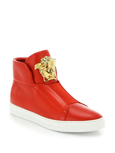 red versace high top sneakers